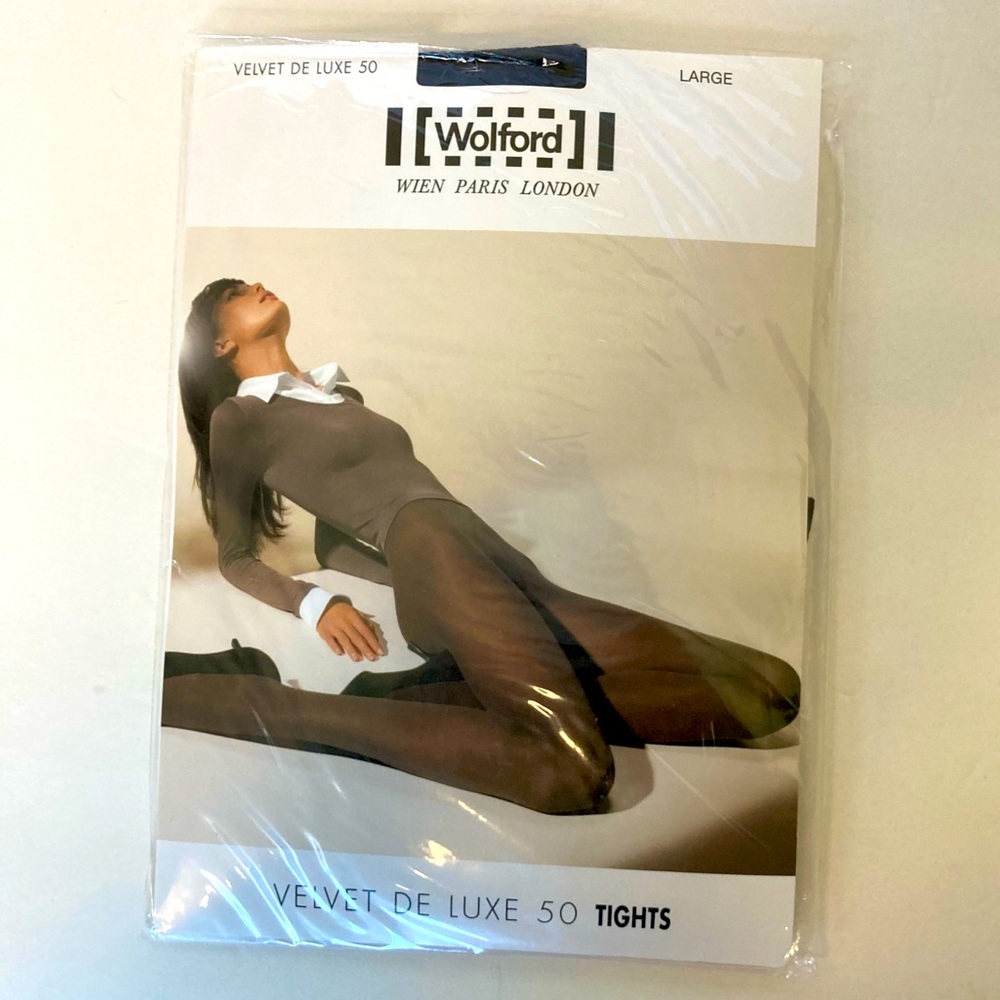 🆕WT VELEVT DE LUXE 50, Wolford, Large, Admiral ✨